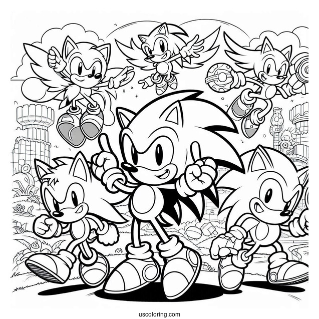 Sonic And Friends Coloring Page