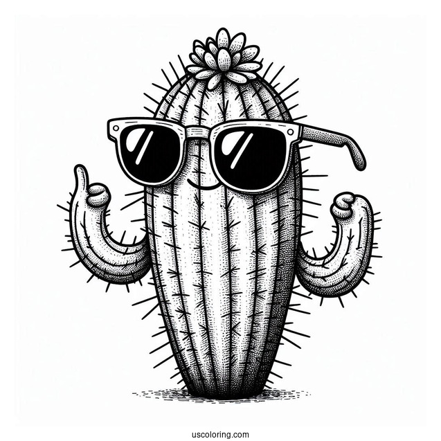 Cool Cactus Wearing Sunglasses