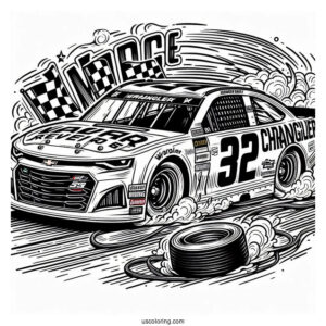 NASCAR Coloring Page Wrangler Chevrolet Racing