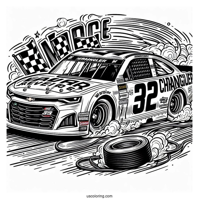 NASCAR Coloring Page Wrangler Chevrolet Racing