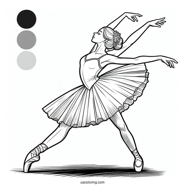 Ballerina Practising Dance Moves