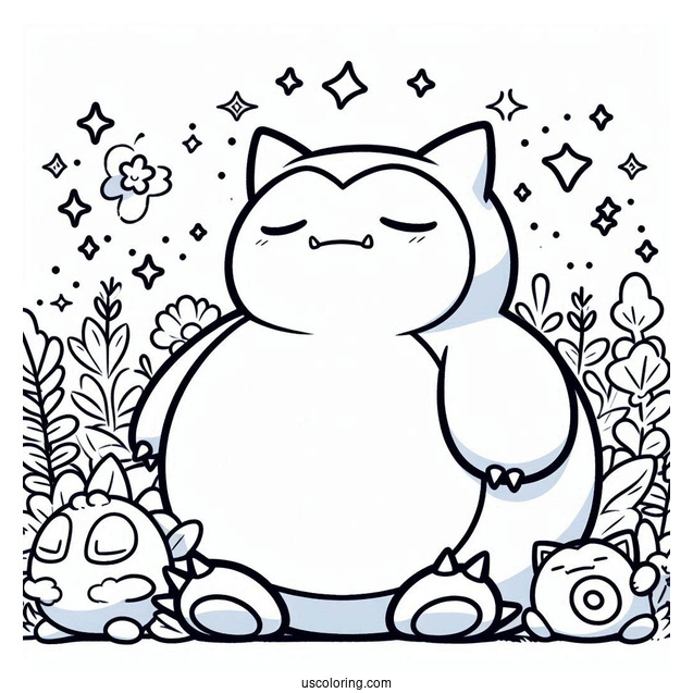 Snorlax Coloring Page Of Munchlax Evolution