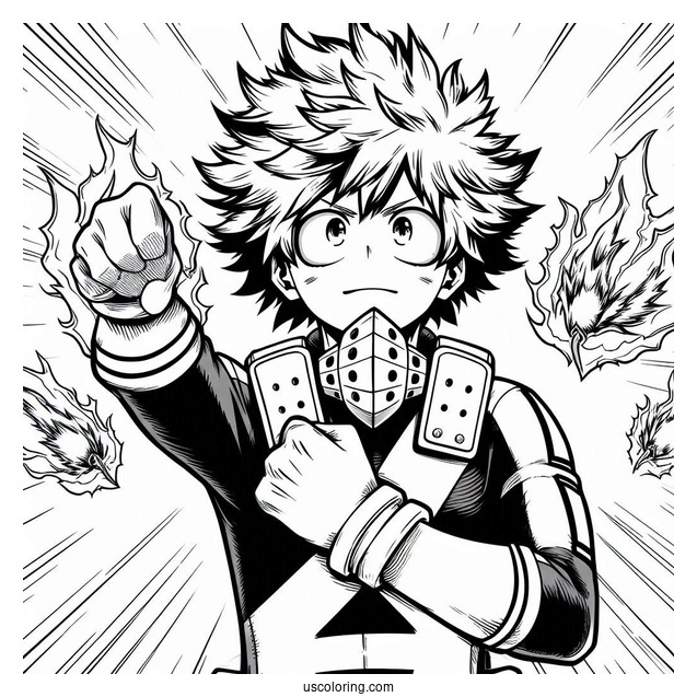 Katsuki Bakugo Of My Hero Academia Coloring Page