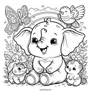 Bubba Bubbaphant Of Smiling Critters Coloring Page