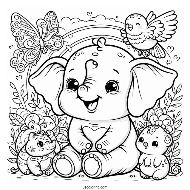 Bubba Bubbaphant Of Smiling Critters Coloring Page