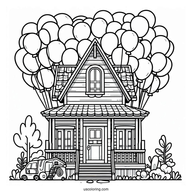 Balloon House From Pixar Movie Up To Color