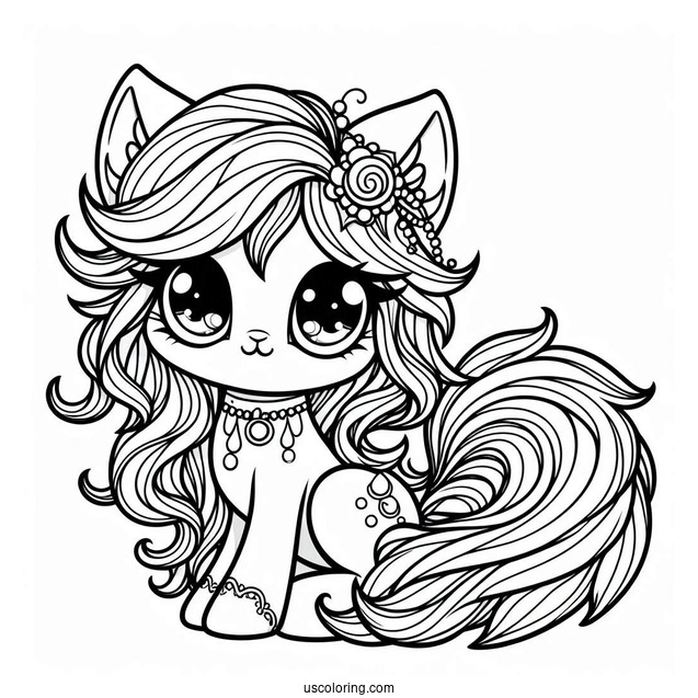 Ragamuffin With Rarity Coloring Page