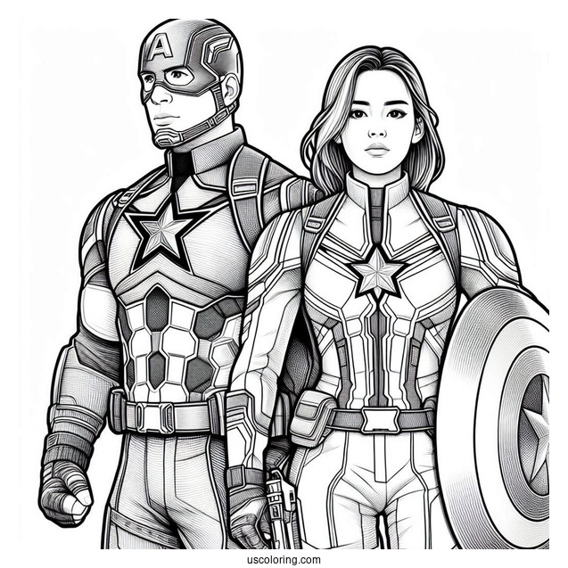 Captain America With Avengers