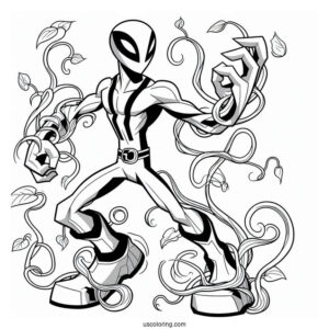 Ben 10 Coloring Page Of Wildvine Alien Form