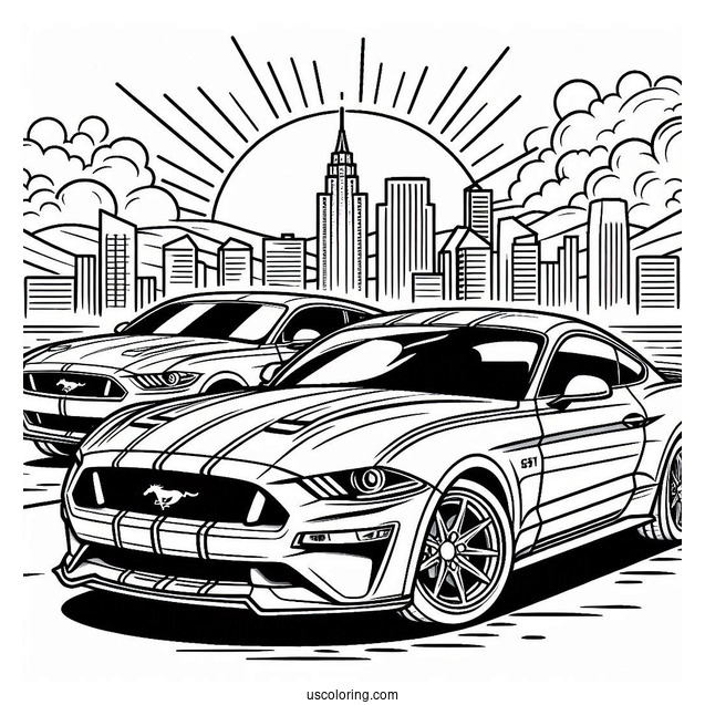 Mustang Coloring Sheet