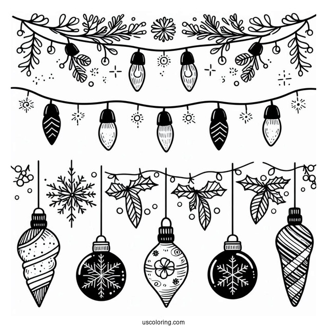 Aesthetic Christmas Lights To Color