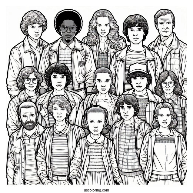 Stranger Things Popular Characters To Color