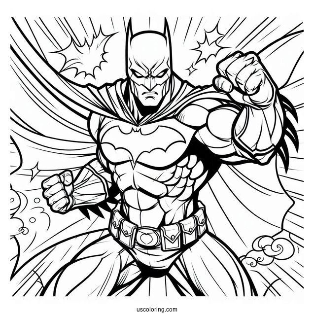 Simple Outline Of Batman To Color