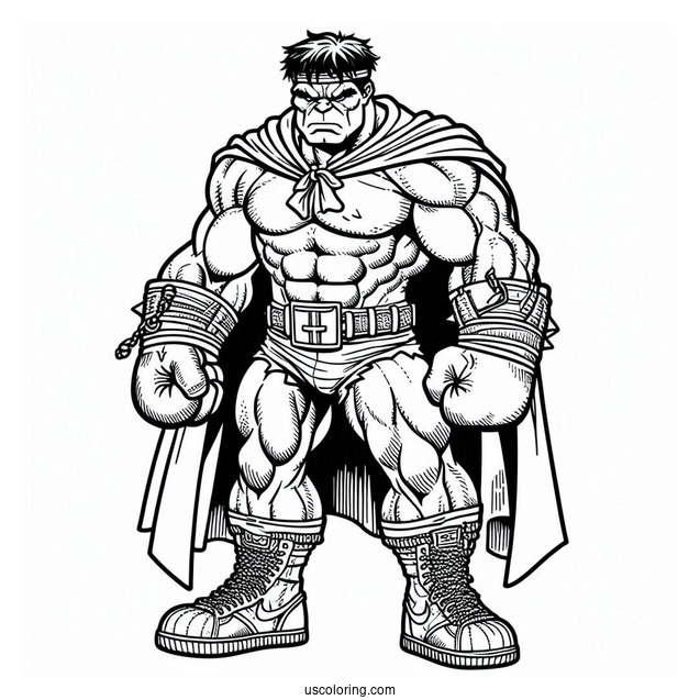 The Hulk Coloring Page Fighting The Thing Ben Grimm