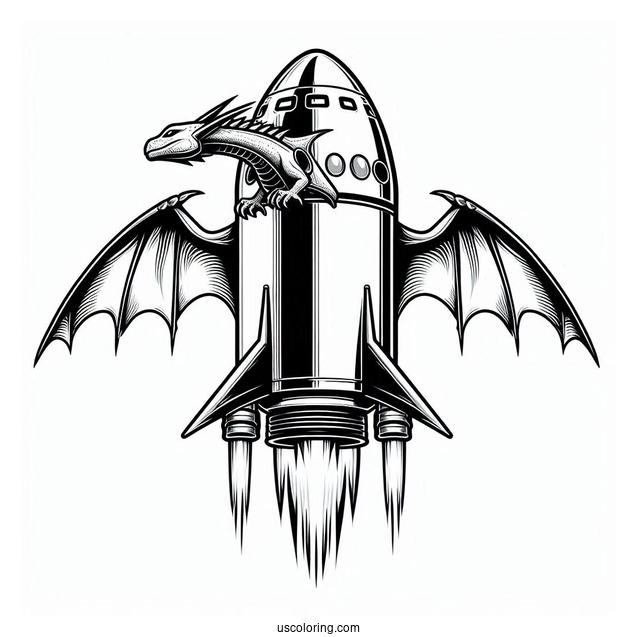 SpaceX Dragon Capsule Coloring Page