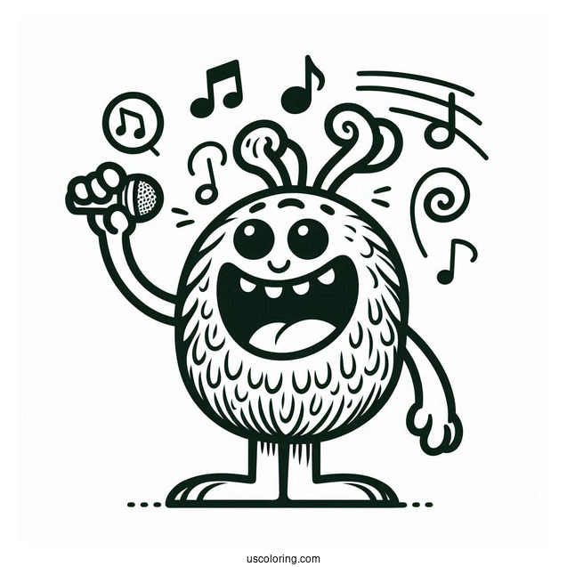 My Singing Monsters Coloring Page Of Simple Monculus Outline For Kids