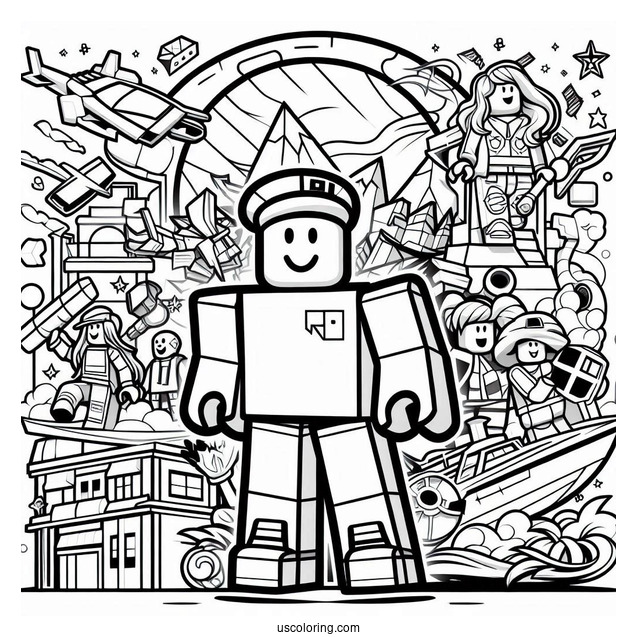 Roblox Logo Coloring Page For Kids