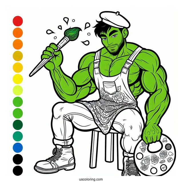 Hulk And Spider Man Coloring Page