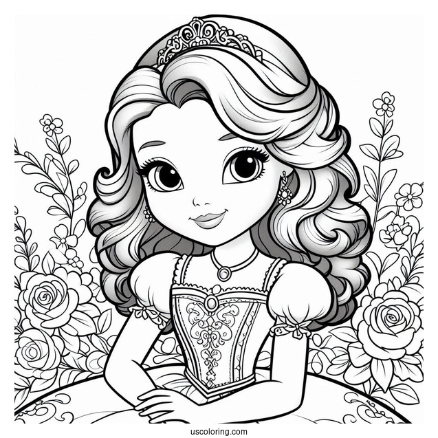 Sofia The First Coloring Page With Princess Amber