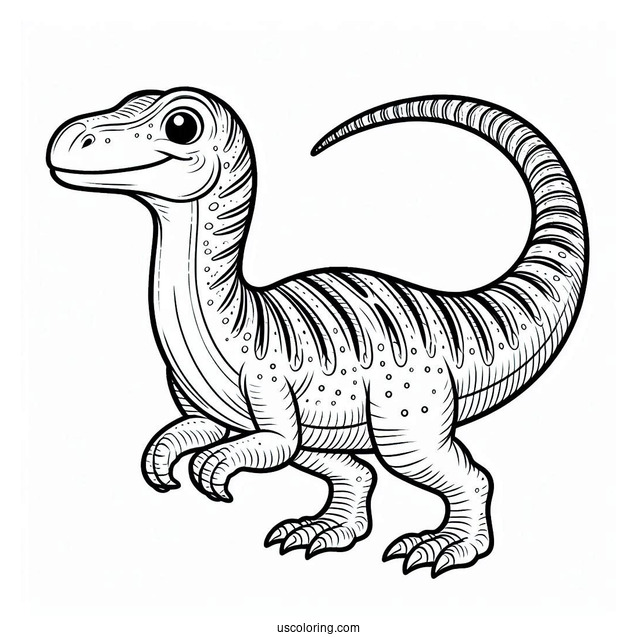 Smiling Camarasaurus Coloring Page For Kids