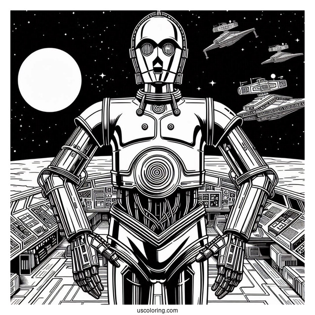 C-3PO Standing In Starship