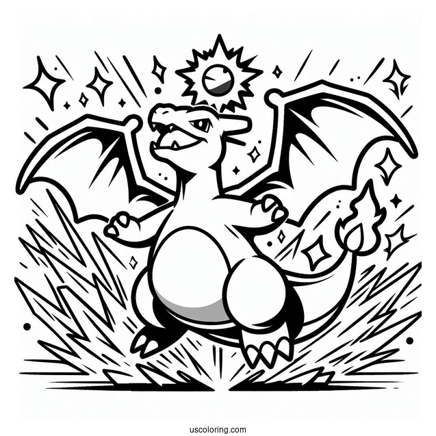 Charizard V Star Explosive Fire Pokemon Card