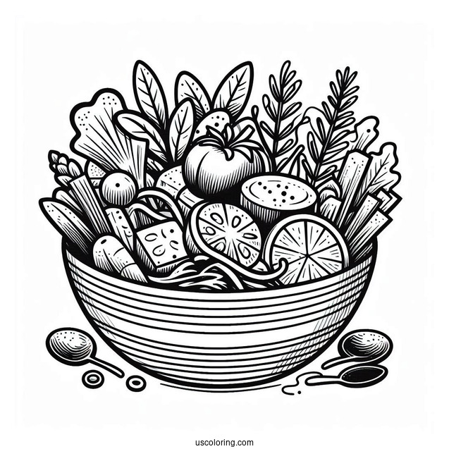 Mixed Salad Coloring Page