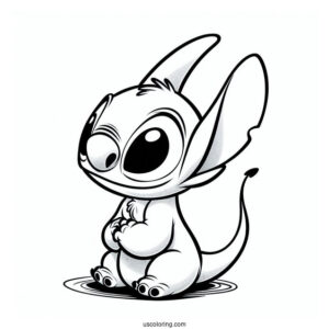 Pleakley Alien Character Coloring Page