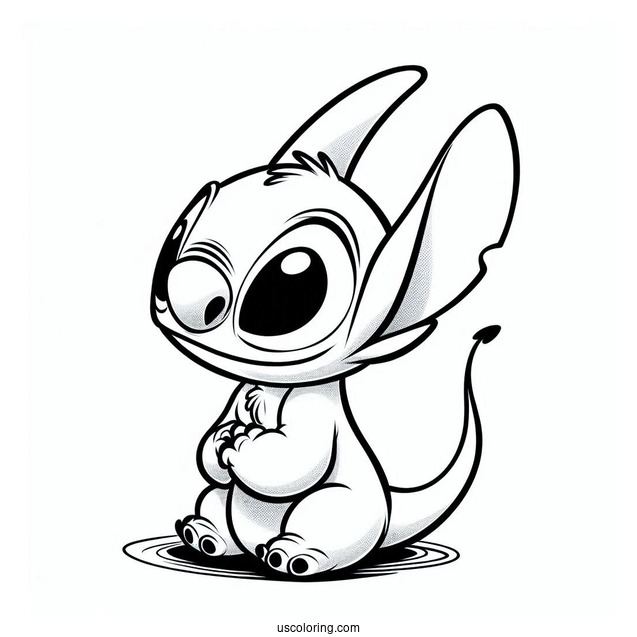 Pleakley Alien Character Coloring Page