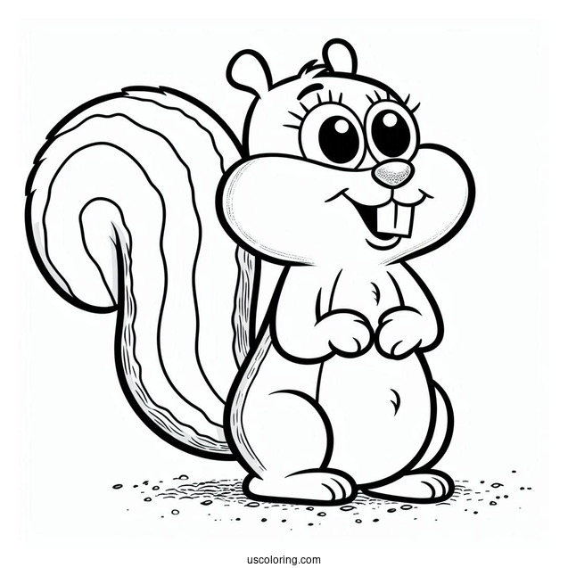 Coloring Page Of Sandy The Squirrel