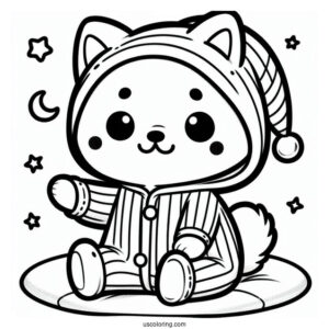 Kawaii Shiba Inu In Pajamas