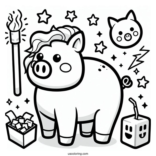 Roblox Piggy Coloring Sheet
