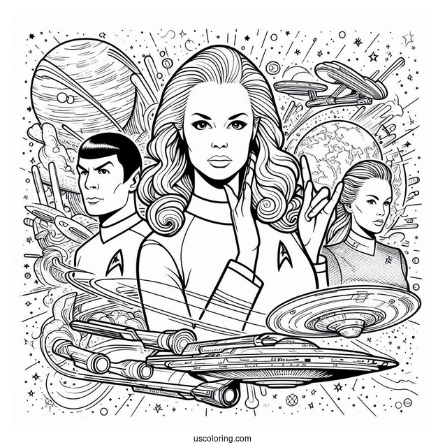 Star Trek Coloring Page Of The Orville Poster