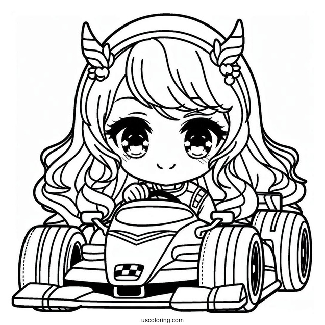 Race Car Coloring Sheet For Kids