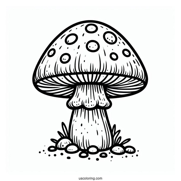 Jack O Lantern Mushroom Coloring Page