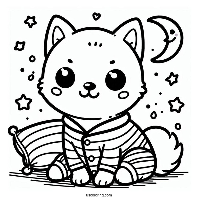 Kawaii Shiba Inu In Pajamas