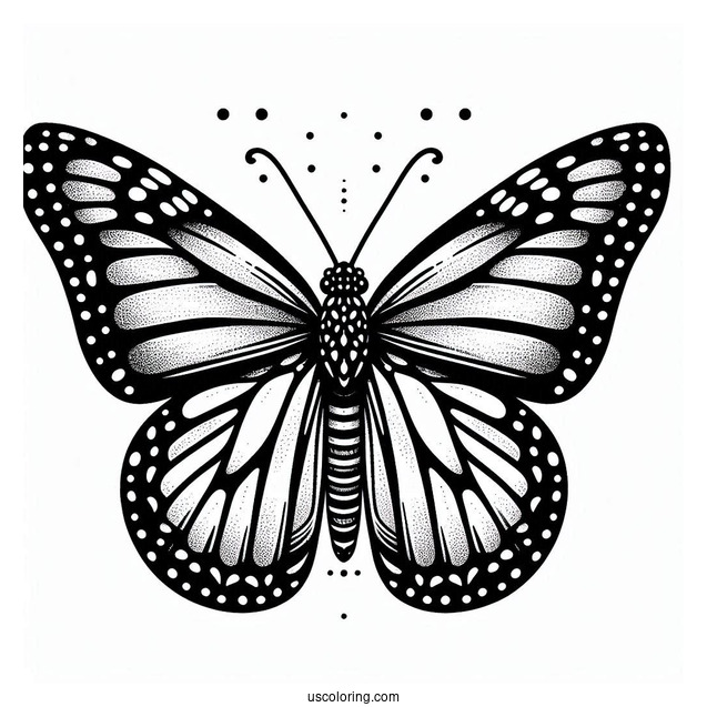 Top View Of Monarch Butterfly For Preschoolers