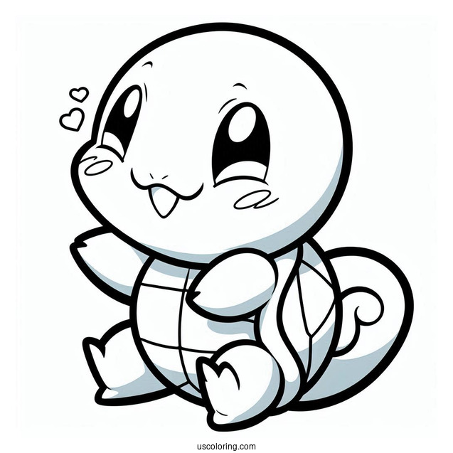 Cute Squirtle Pokemon To Color