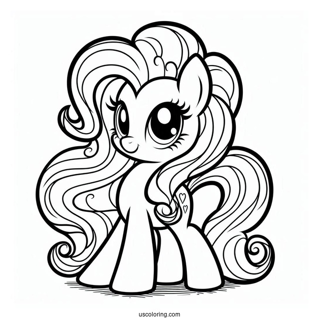 Simple Adult Pinkie Pie Coloring Page