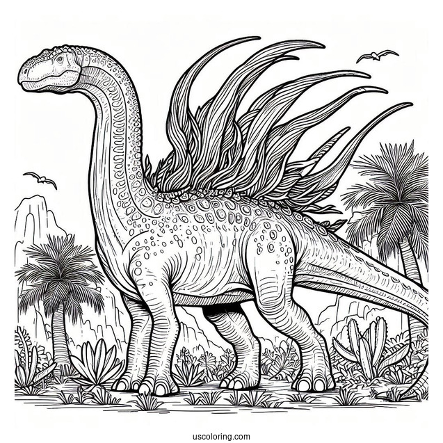Majestic Dreadnoughtus Coloring Page