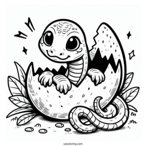 Baby Snake Hatching From Egg