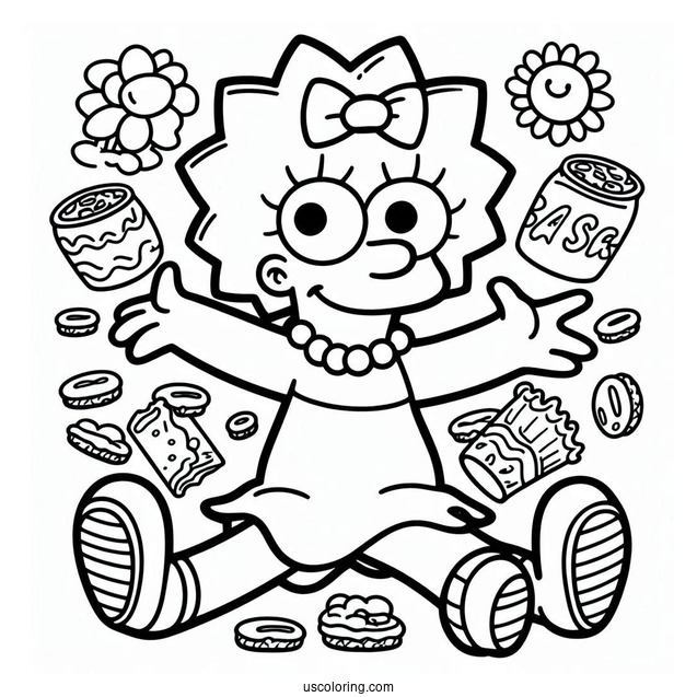 Maggie Simpson Coloring Sheet