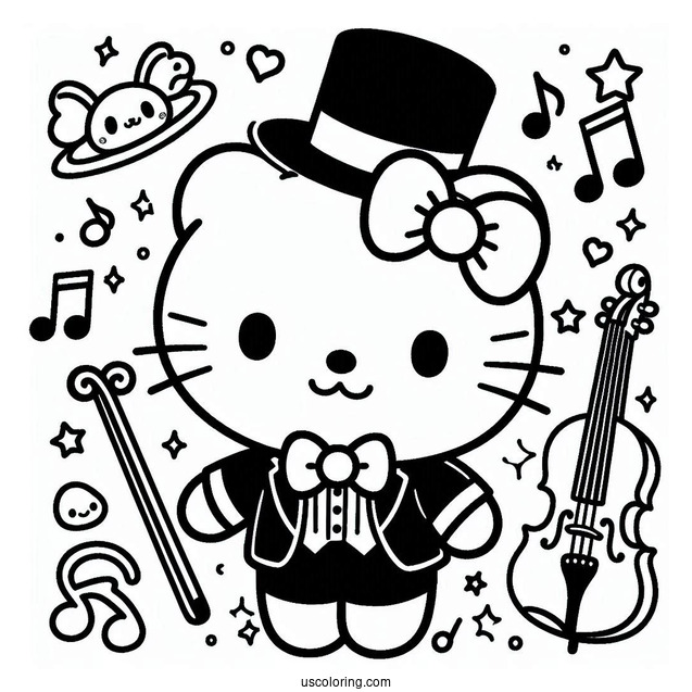 Sanrio Coloring Pages Of Tuxedo Sam