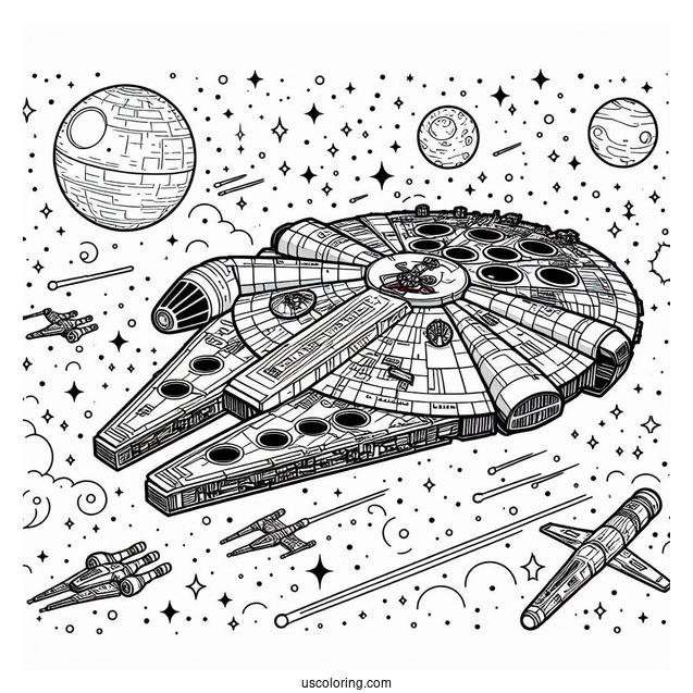 Millennium Falcon Coloring Page