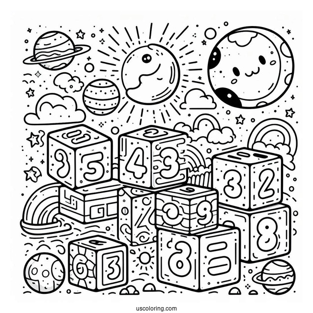 Numberblocks Coloring Page 17