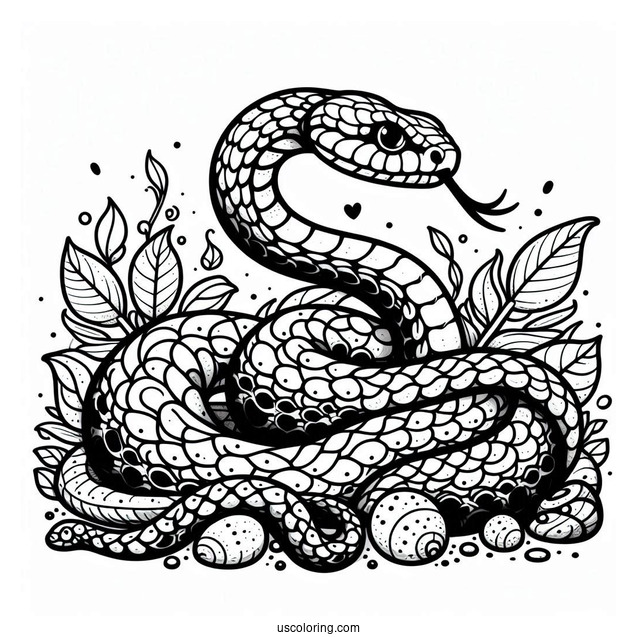 Deadly Viper Snake To Color