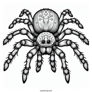 Himalayan Spider Coloring Sheet For Kids