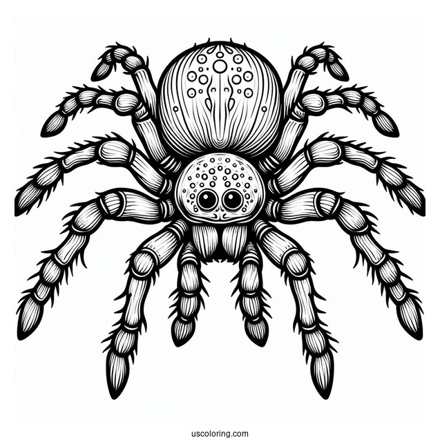 Himalayan Spider Coloring Sheet For Kids