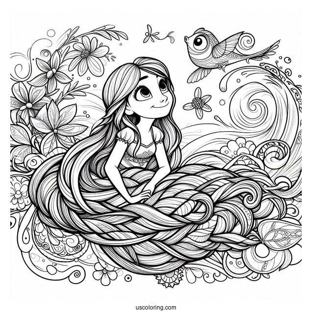 Pascal From Tangled Coloring Page