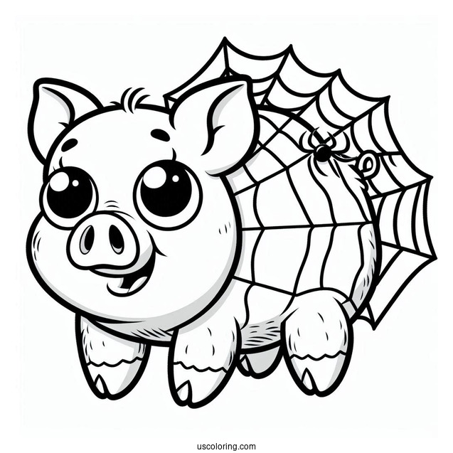 Spider-Pig Coloring Page For Kids